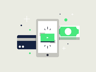 Video Marketing for Fintech economic financial flat icon marketing money phone podcast pop tech technology video