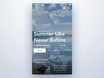 Week #4 (22) — ArticlePreview flat ios app iphone light theme mass media minimalistic news app simple