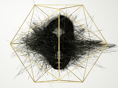 CAGED caged creogram crislabno design gold skull