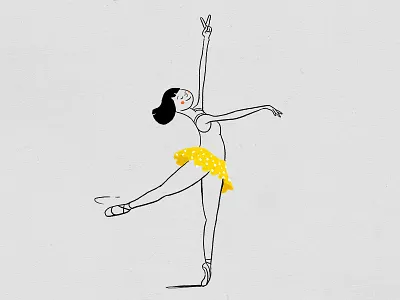 Dancing girl ballet dancing girl illustration outline