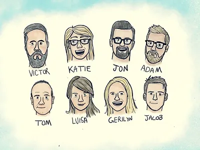 My Team at Lonely Planet illustration