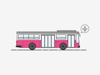 Bus - Om Telolet Om bus dribbble empty state illustration