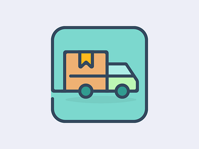 Inventory Management App Icon 2 box icon illustration inventory ios khuzema logo management open rebound search truck