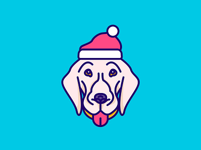 merry christmas christmas color dog golden hat merry retriever ui