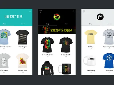 Storefront Branding branding ecommerce mobile responsive store teespring theme ui ux web