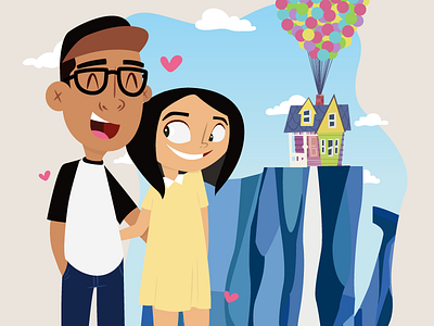 UP inspired Wedding Invites cartoons illustration invite save the date up wedding
