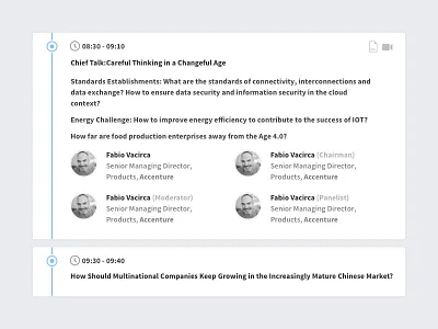 Commer Agenda Topic List agenda china istanbul shanghai timeline topic turkey ui