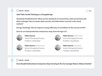 Commer Agenda Topic List agenda china istanbul shanghai timeline topic turkey ui