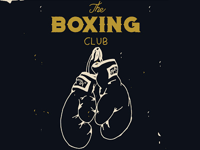 The Boxing club handmade lettering type typography vintage