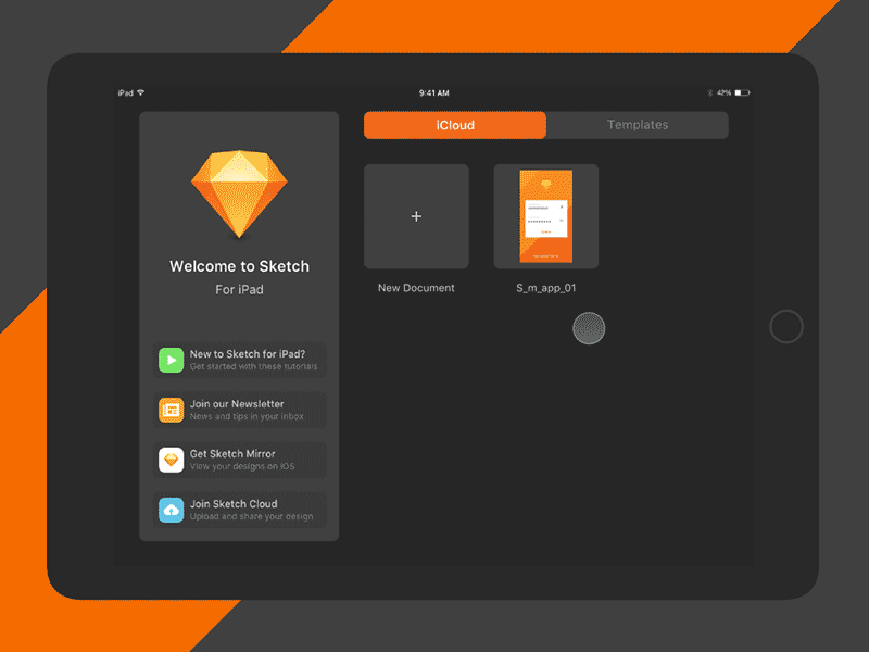 Sketch for iPad animation dashboard design gif ios ipad principle sketch sketchapp tablet ui
