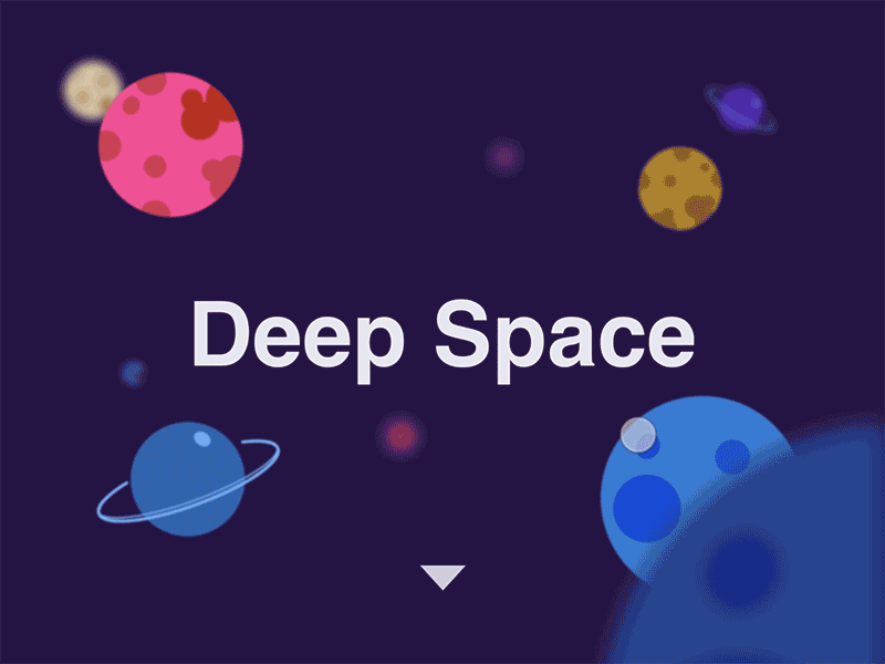 Tilt Parallax Effect (Sketch and Flinto files attached) animation astronaut illustration interaction moon planets principle space