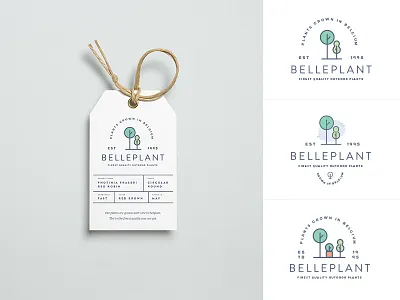 Plants Branding badge branding flowers illustration label logo outdoor plants tag tree