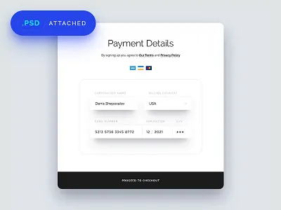 Credit Card Form card credit credit card download free freebie payment photoshop psd