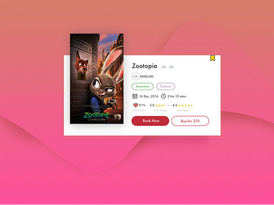 Book Show Now app book my show design layout listing mobile movie tickets ui ux web zootopia