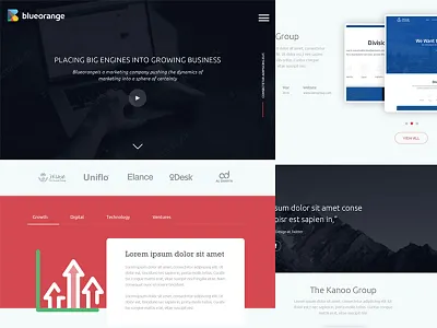 Blueorange Landing Page clean creative dubai homepage icons interface ios ui ux web website