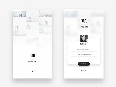 Sign In app camera photo ui