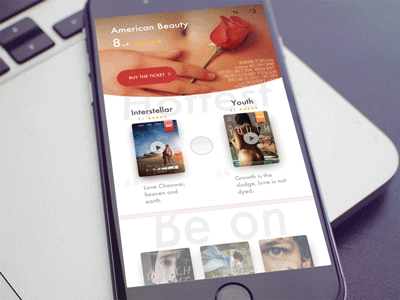 movie app movie red ui