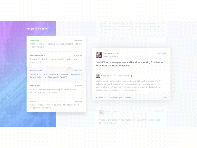 UI Interaction animation interaction prototyping relyio slide tabs ui ux