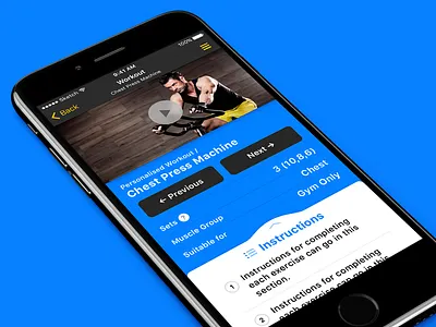 Workout Screen fitness ios iphone program ui video web workout workout program