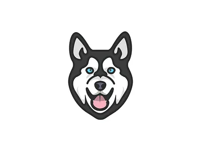Huskie dog drawing huskie ui