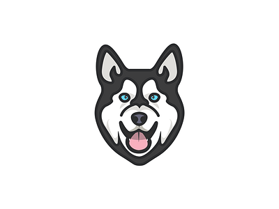 Huskie dog drawing huskie ui