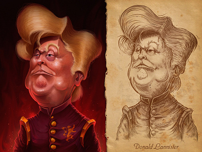 Donald Lannister caricature character concept donald got illustration lannister trump