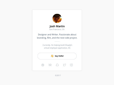 Personal Website 2017