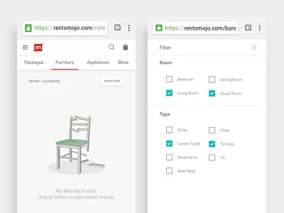 Rentomojo - Product Filters mobile web appliances bangalore bikes filters furniture material.shadow mobile no results found product rentomojo website