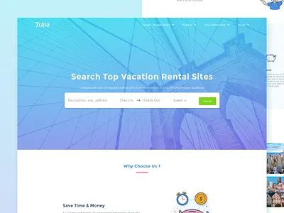 Tripo - Homepage | Exploration compare home homepage illustration travel web design website