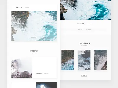 Stock Image Website android clean gallery homepage image ios landing page minimal mobile app simple website white