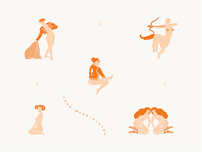 ZodiacDribbble astrology horoscope illustration ladies signs zodiac