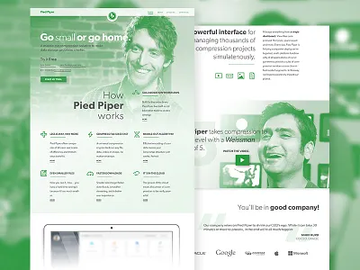 Pied piper one page pied piper website