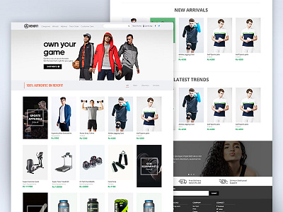 Revofit Shop ecomm ecommerce fitness fitnessecommerce health homepage landingpage shop ui ux website