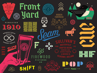 What year is it again? badge beer blackletter brewing handlettering identity illustration lettering lockup logo type typography