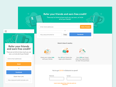Referral Program Updates interface mobile referral social ui ux
