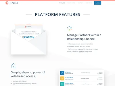 Features Page b2b dashboard features homepage marketing product web webpage