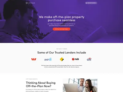 OTP Finance Landing Page conversion design conversion rate optimization finance landing page landing page landing page design