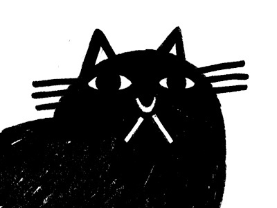 Bad Cat bad cat black and white cat drawing illustration
