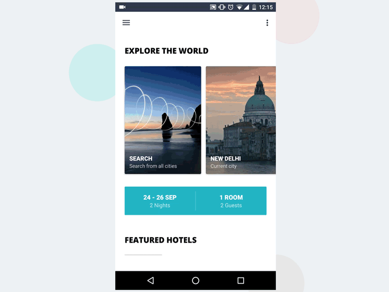 No trips - Failure and loading android app application error failure hotels loading ui user interface