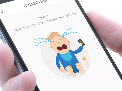 Empty State app baby cry empty state flat illustration ios mobile product design ui
