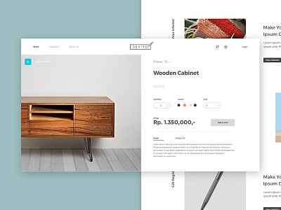 Seviyo clean craft design fashion furniture industrial minimal simple store ux ui website white