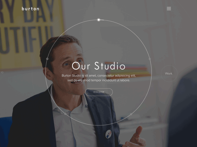 Burton Studio animation architecture branding circle graphic design identity logo logotype studio symbol typography