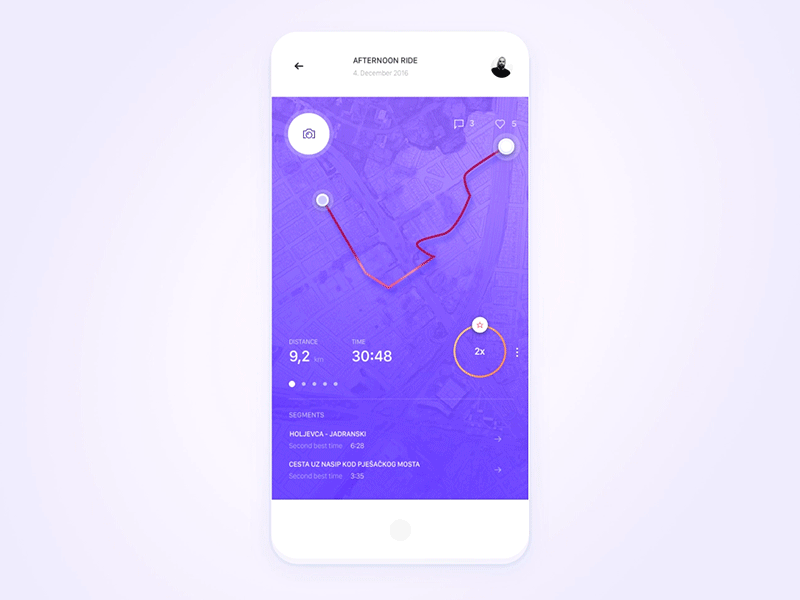 Activity Map Animation activity animated animation app application direction interaction map mobile principle running tracking