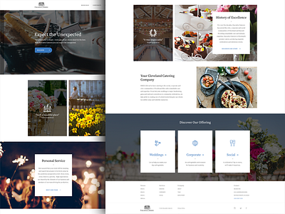 Homepage concept - Luxury catering catering corporate event homepage landing luxury page photography social venue wedding