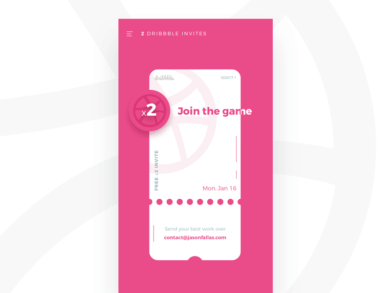 Dribbble Invites x2 | NO INVITES LEFT animation app bouncing dribbble invite invitation invites iphone mobile motiongraphics ui ux
