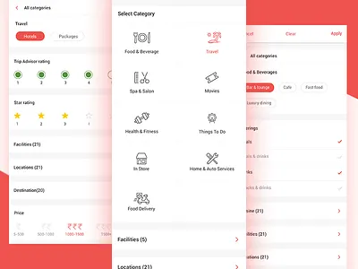 Filters app ecommerce icons mobile ui us