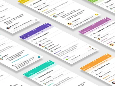 Redbooth Tasks for iOS app color design ios mobile product design productivity tasks ui
