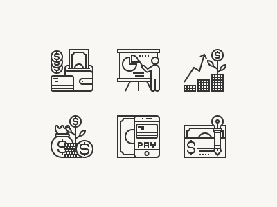 Banking And Finance bank banking cash credit card deposit finance financial growth icon invest money payment