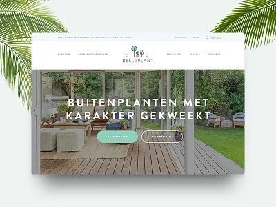 Website start hero homepage image logo plants ui ux webdesign website