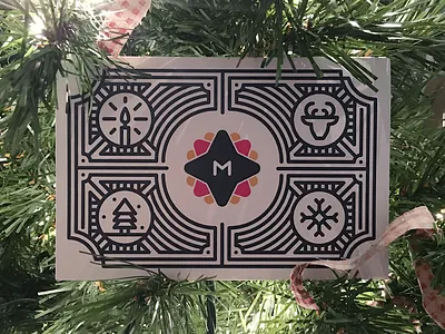 MerryLab candle card christmas holiday metalab reindeer snowflake tree